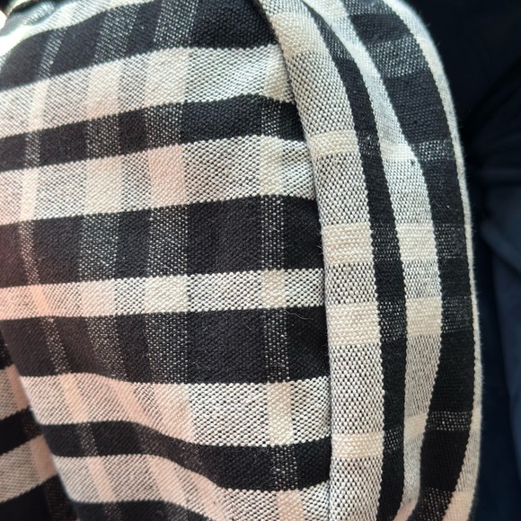 CLEARANCE!!! Black and white plaid bag with red and white polka dot scarf - Picture 3 of 6